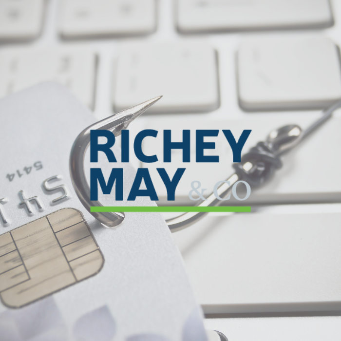Basic Blog Roll Image (6) Richey May & Co title with background of a credit card hooked to a computer keyboard
