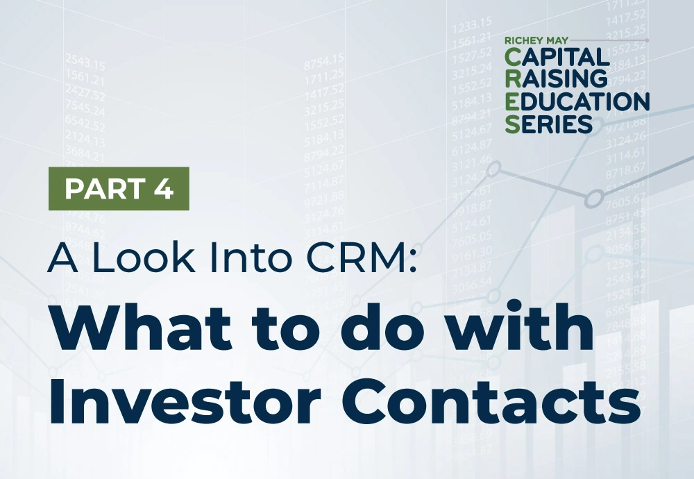 What to Do With Investor Contacts: A Look Into CRM