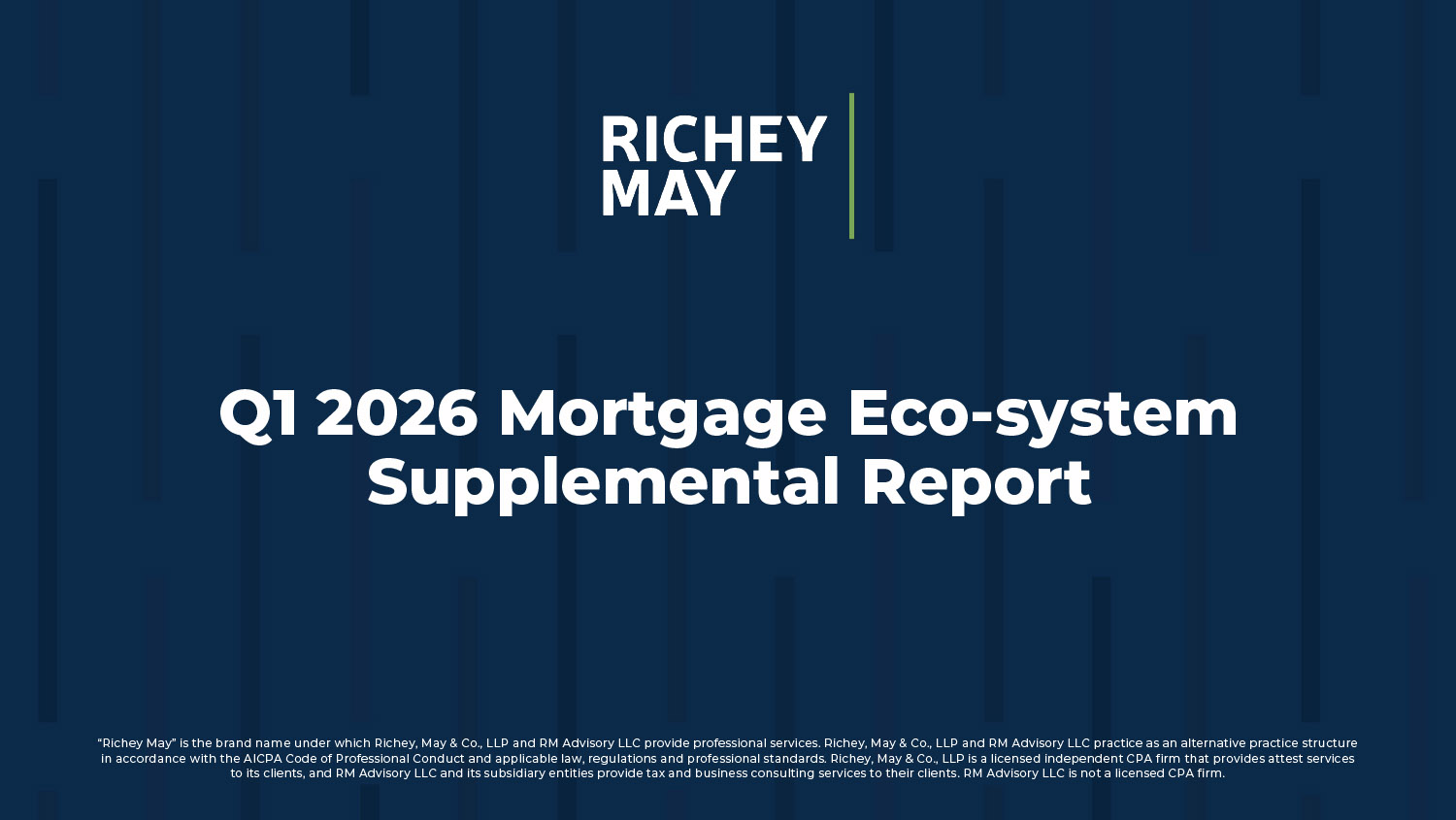 Q1 2026 Rate Presentation Supplemental Disclosures COVER